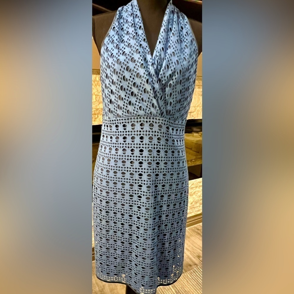 Andrew Marc size 10 subdued blue dress